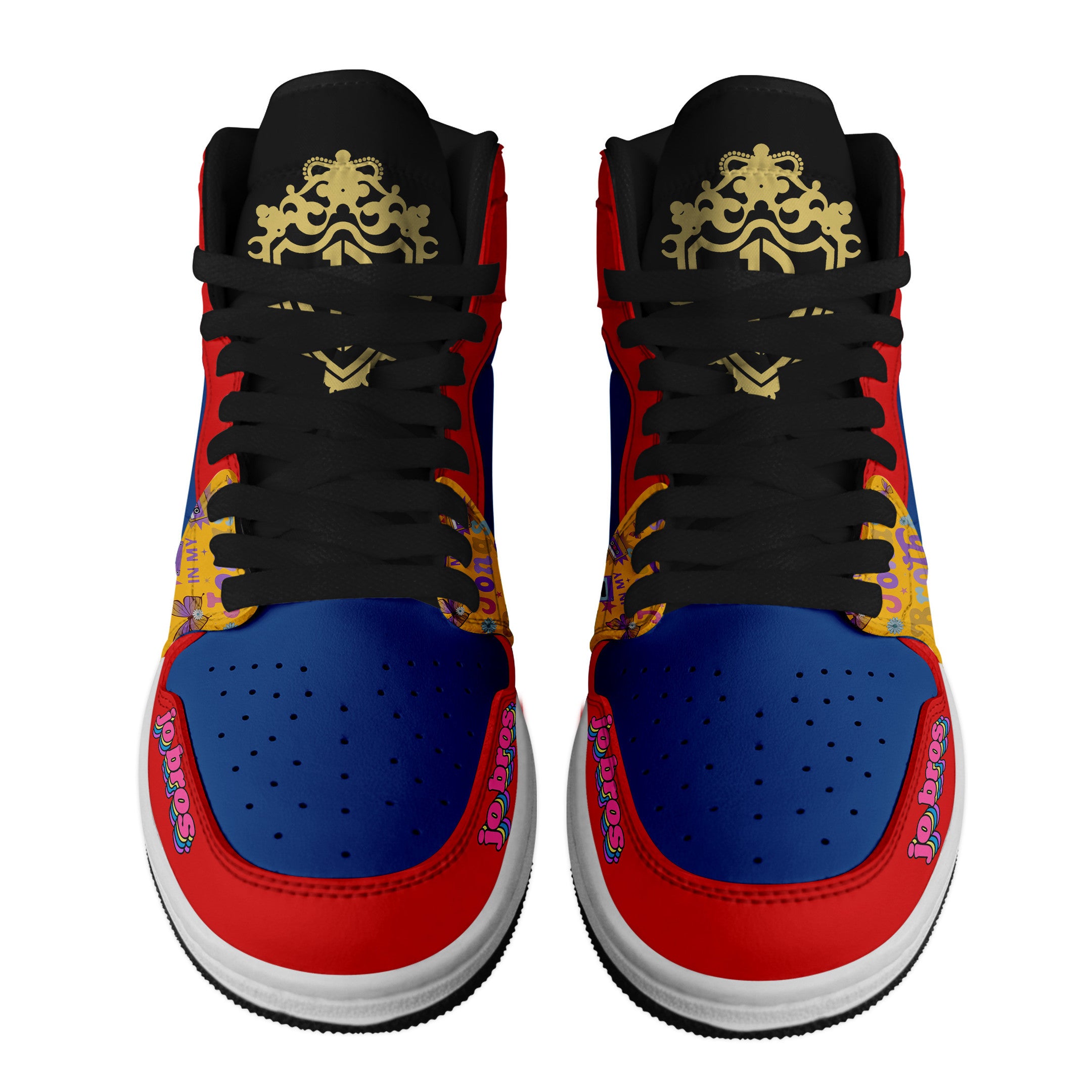 Jonas Brothers Personalized Music High-Top Sneakers Shoes Custom Name Design For Men And Women - Image 2