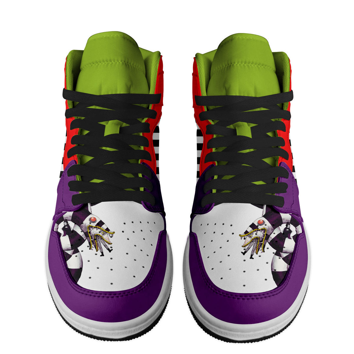 Beetlejuice Personalized Movies High-Top Sneakers Shoes Custom Name Design For Men And Women - Image 2