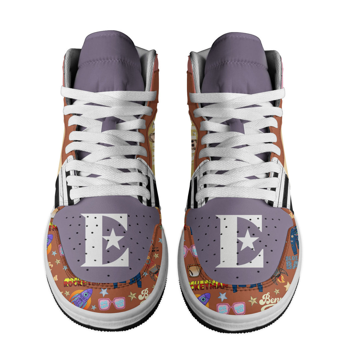 Elton John Personalized Music High-Top Sneakers Shoes Custom Name Design For Men And Women - Image 3