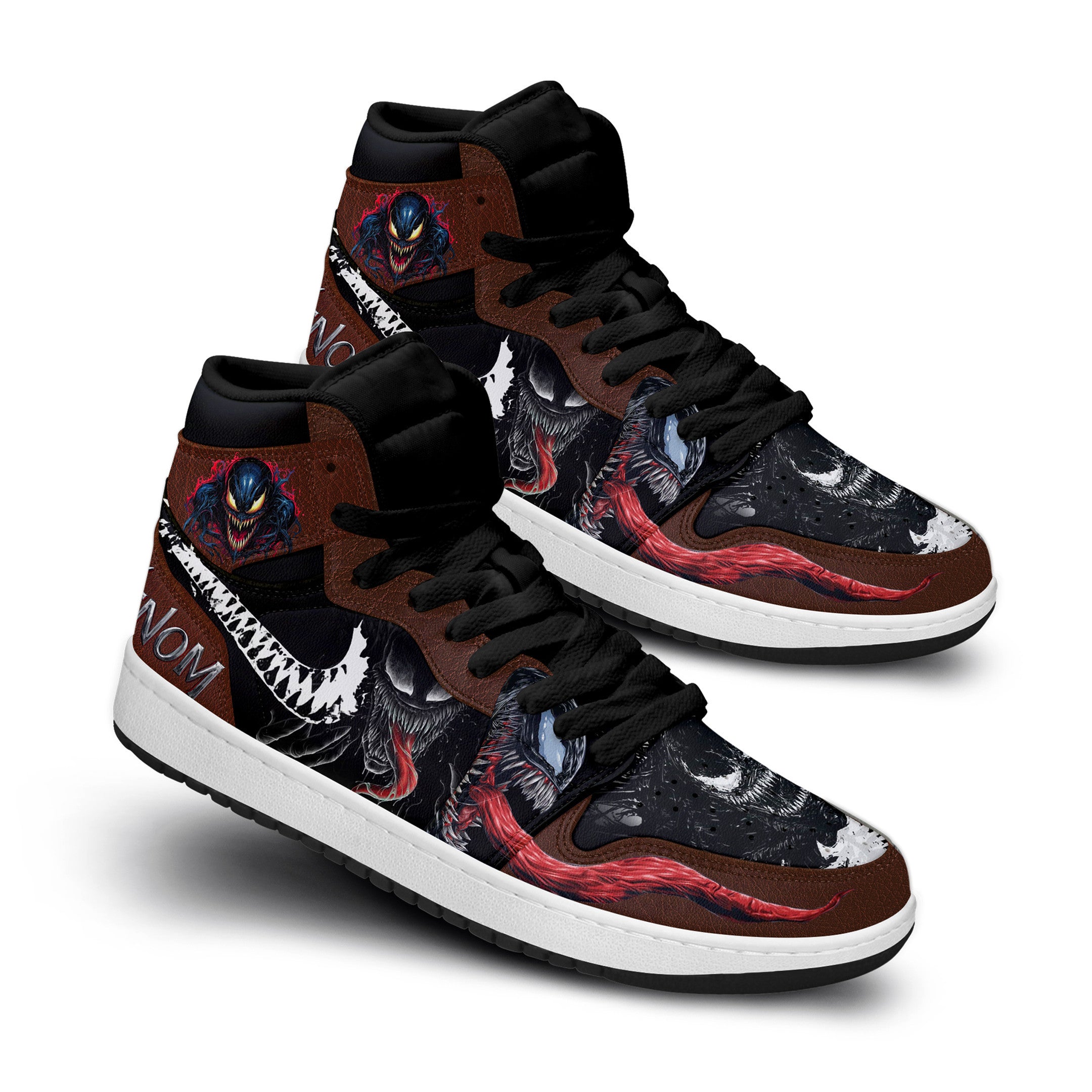 Venom Personalized Movies High-Top Sneakers Shoes Custom Name Design For Men And Women - Image 2