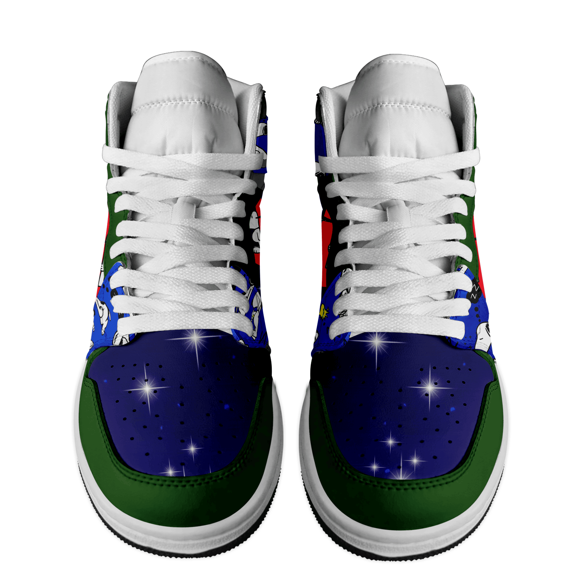 Snoopy Personalized Cartoon High-Top Sneakers Shoes Custom Name Design For Men And Women - Image 2