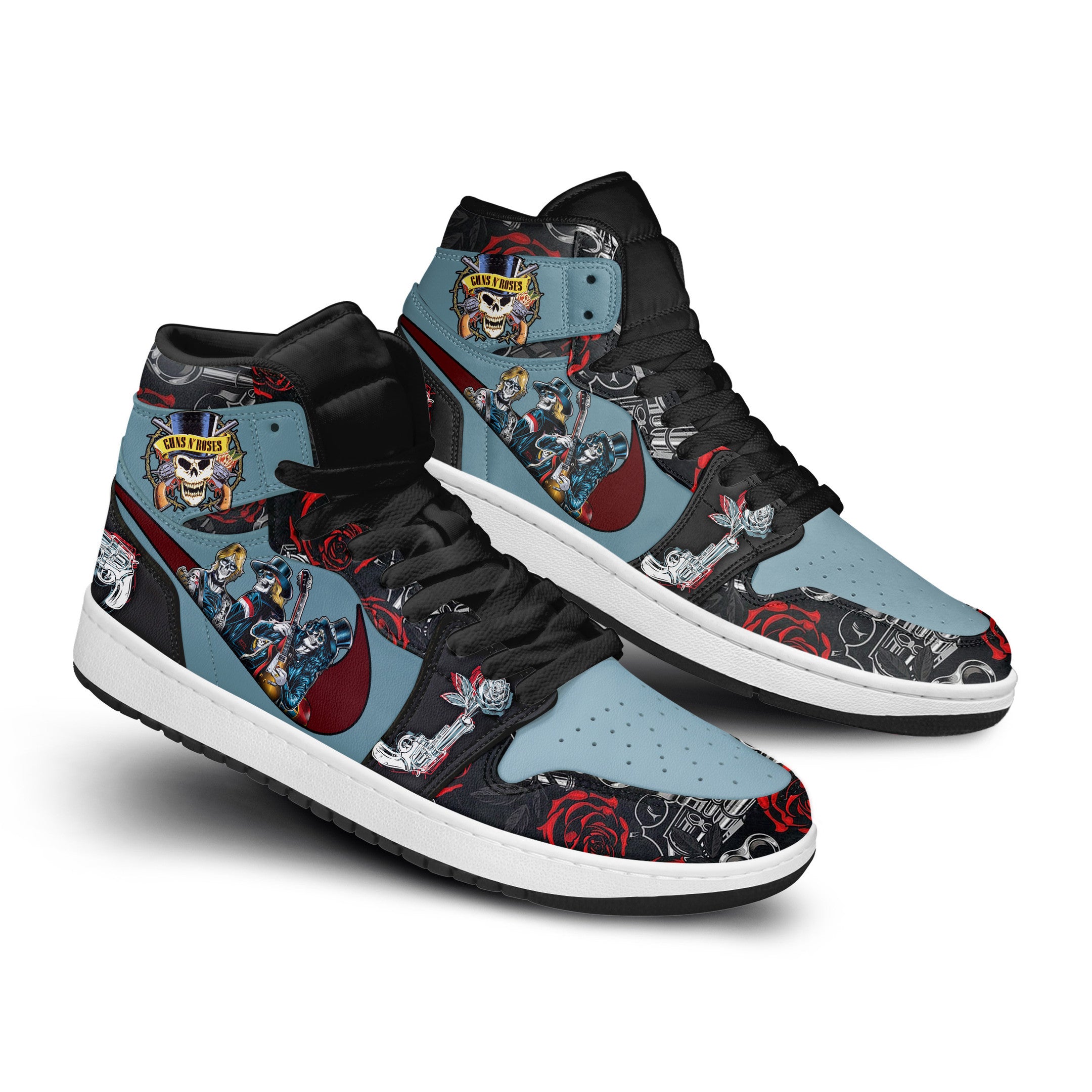 Guns N Roses Personalized Music High-Top Sneakers Shoes Custom Name Design For Men And Women - Image 2