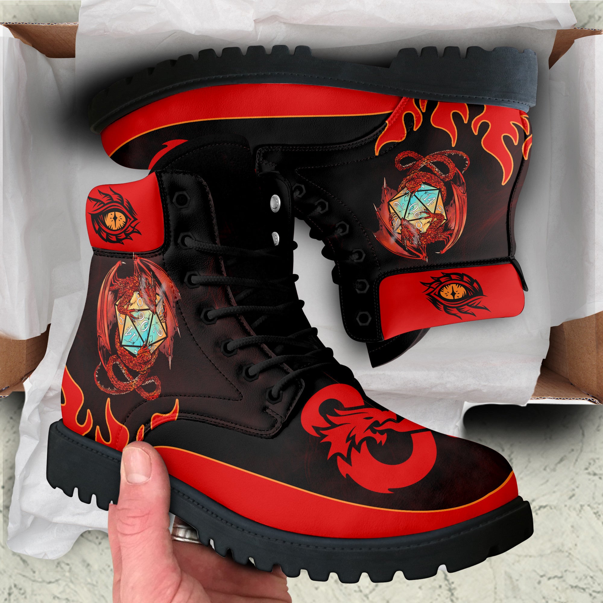 Dungeons Dragons Personalized Movies High-Top Sneakers Shoes Custom Name Design For Men And Women - Image 2