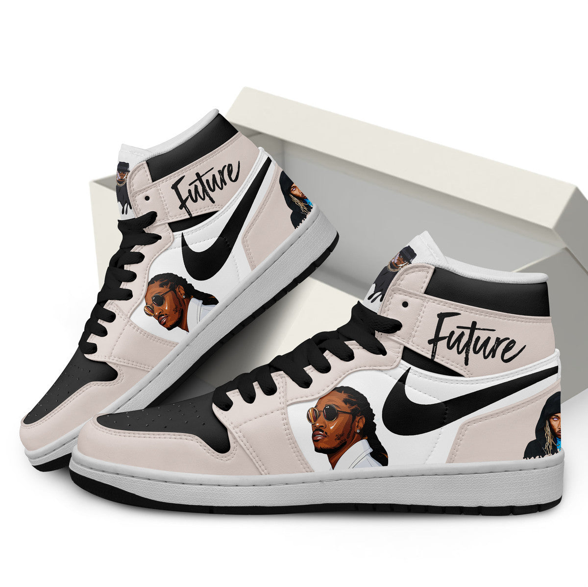 Future Personalized Music High-Top Sneakers Shoes Custom Name Design For Men And Women - Image 3
