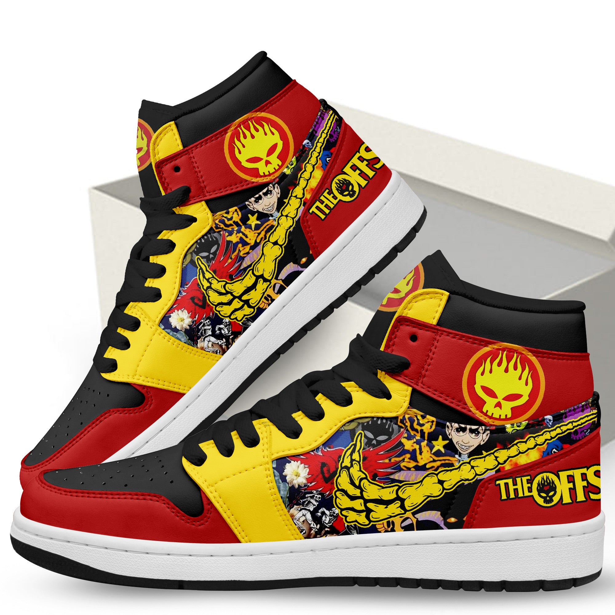 The Offspring Personalized Music High-Top Sneakers Shoes Custom Name Design For Men And Women - Image 2