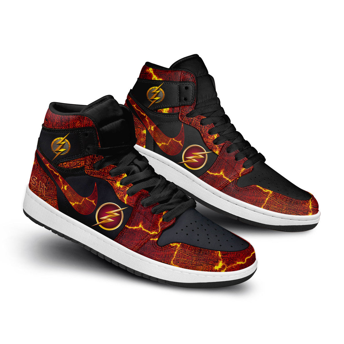 The Flash Personalized Movies High-Top Sneakers Shoes Custom Name Design For Men And Women - Image 3