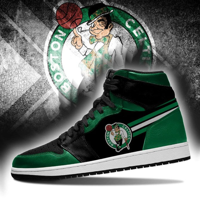 Boston Celtics Nba High-Top Sneakers Vibe Shoes For Men And Women - Image 3
