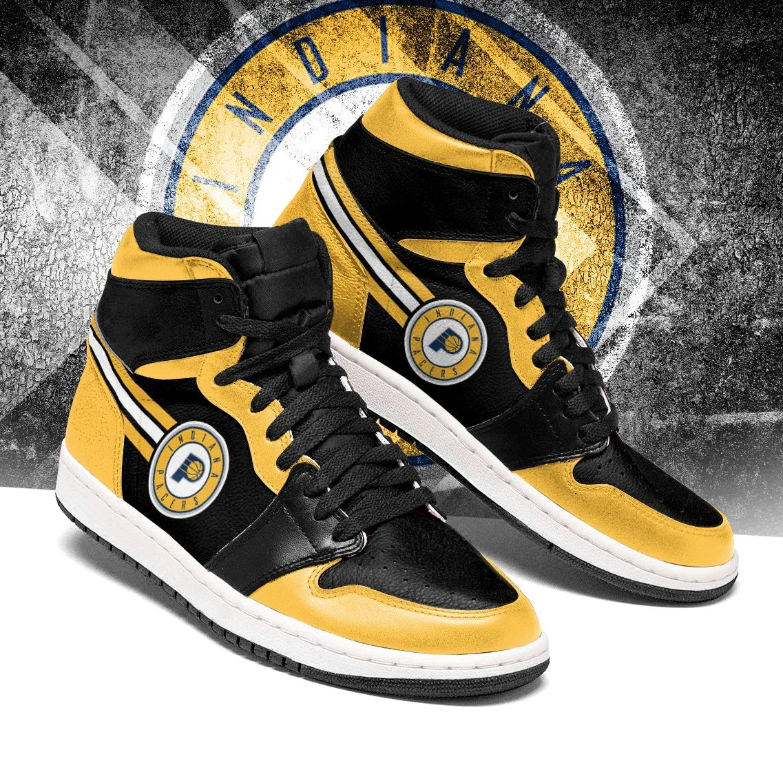 Indiana Pacers Nba High-Top Sneakers Vibe Shoes For Men And Women - Image 2