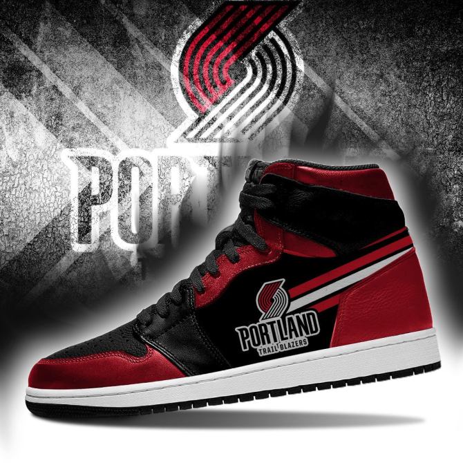 Portland Trail Blazers Nba High-Top Sneakers Vibe Shoes For Men And Women - Image 3