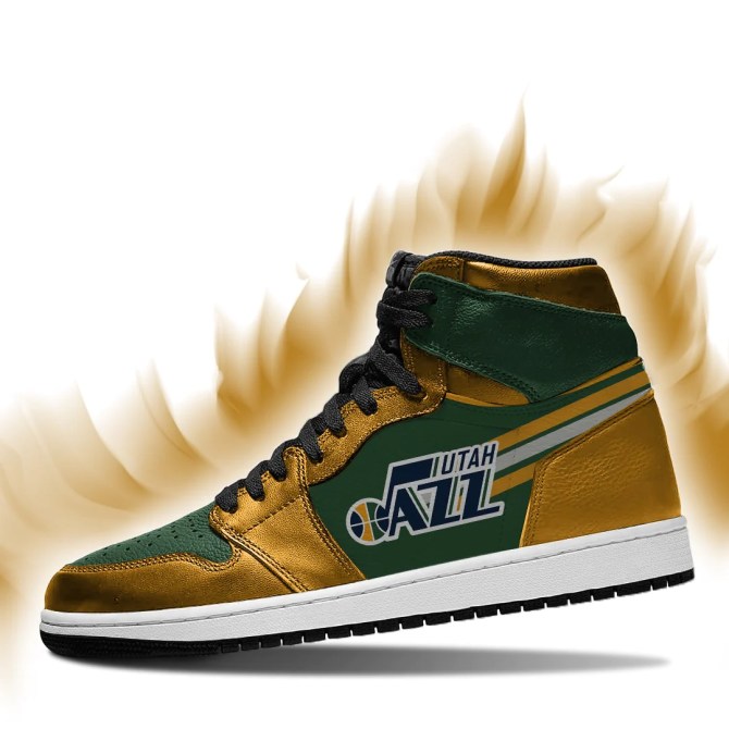 Utah Jazz Nba High-Top Sneakers Vibe Shoes For Men And Women - Image 3
