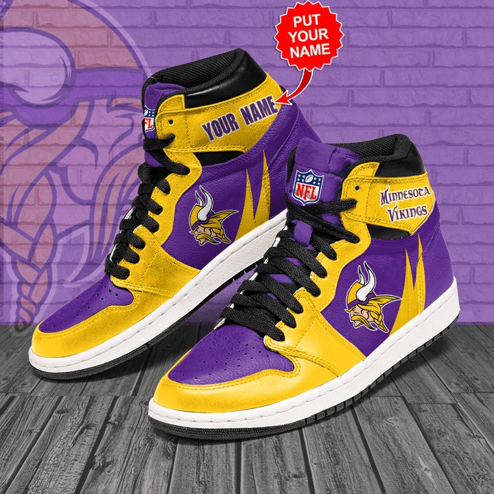 Minnesota Vikings Nfl High-Top Sneakers Vibe Shoes For Men And Women - Image 2