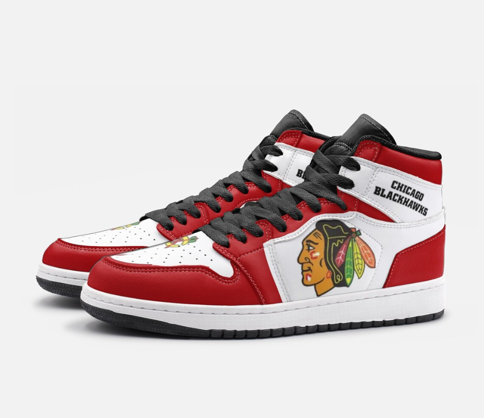 Chicago Blackhawks High-Top Sneakers Vibe Shoes For Men And Women - Image 2