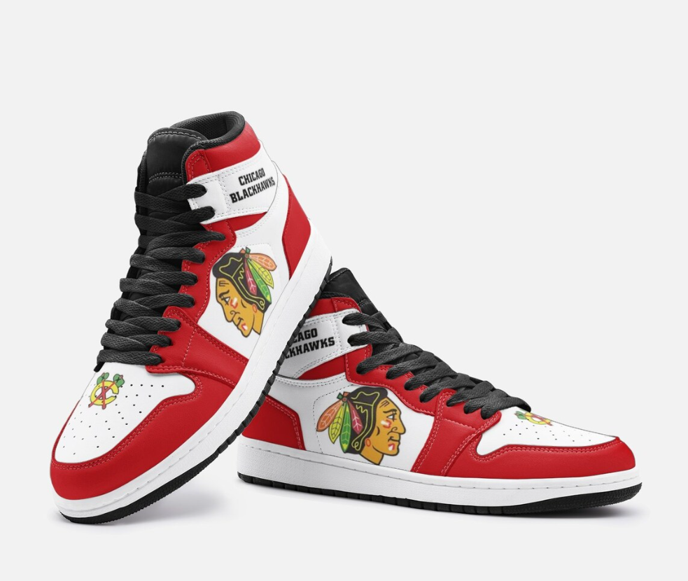 Chicago Blackhawks High-Top Sneakers Vibe Shoes For Men And Women - Image 3