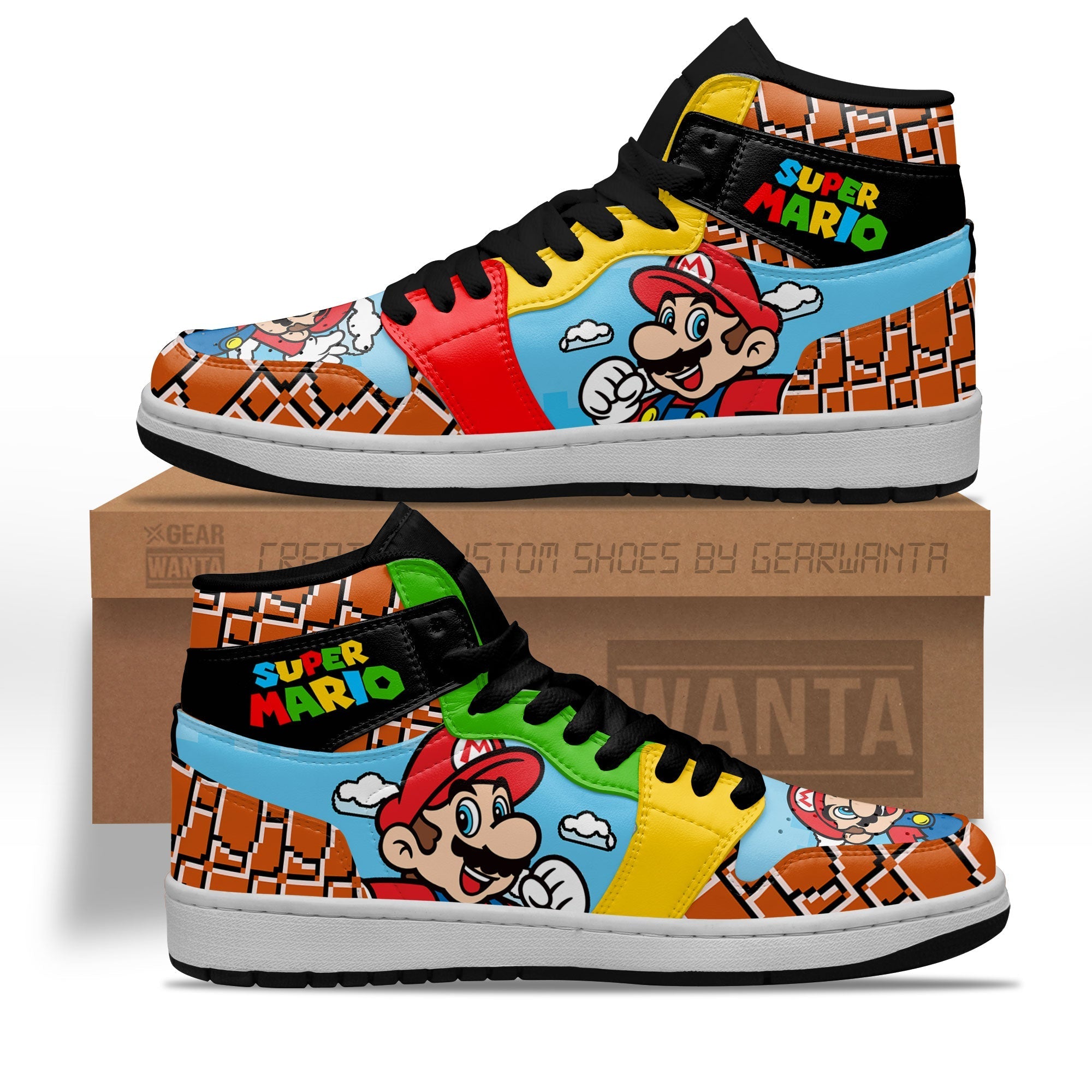 Super Mario High-Top Sneakers Vibe Shoes For Men And Women - Image 2