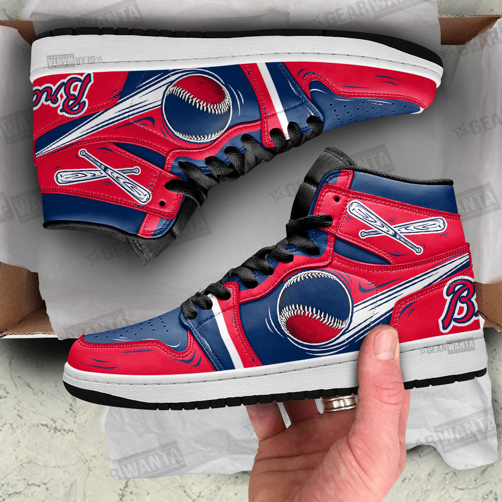 Atlanta Braves High-Top Sneakers Vibe Shoes For Men And Women - Image 2