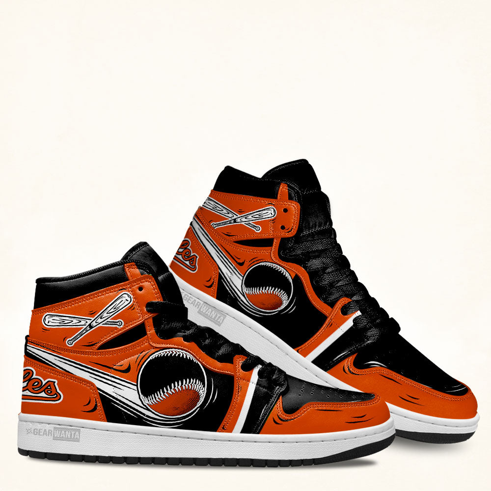 Baltimore Orioles High-Top Sneakers Vibe Shoes For Men And Women - Image 3