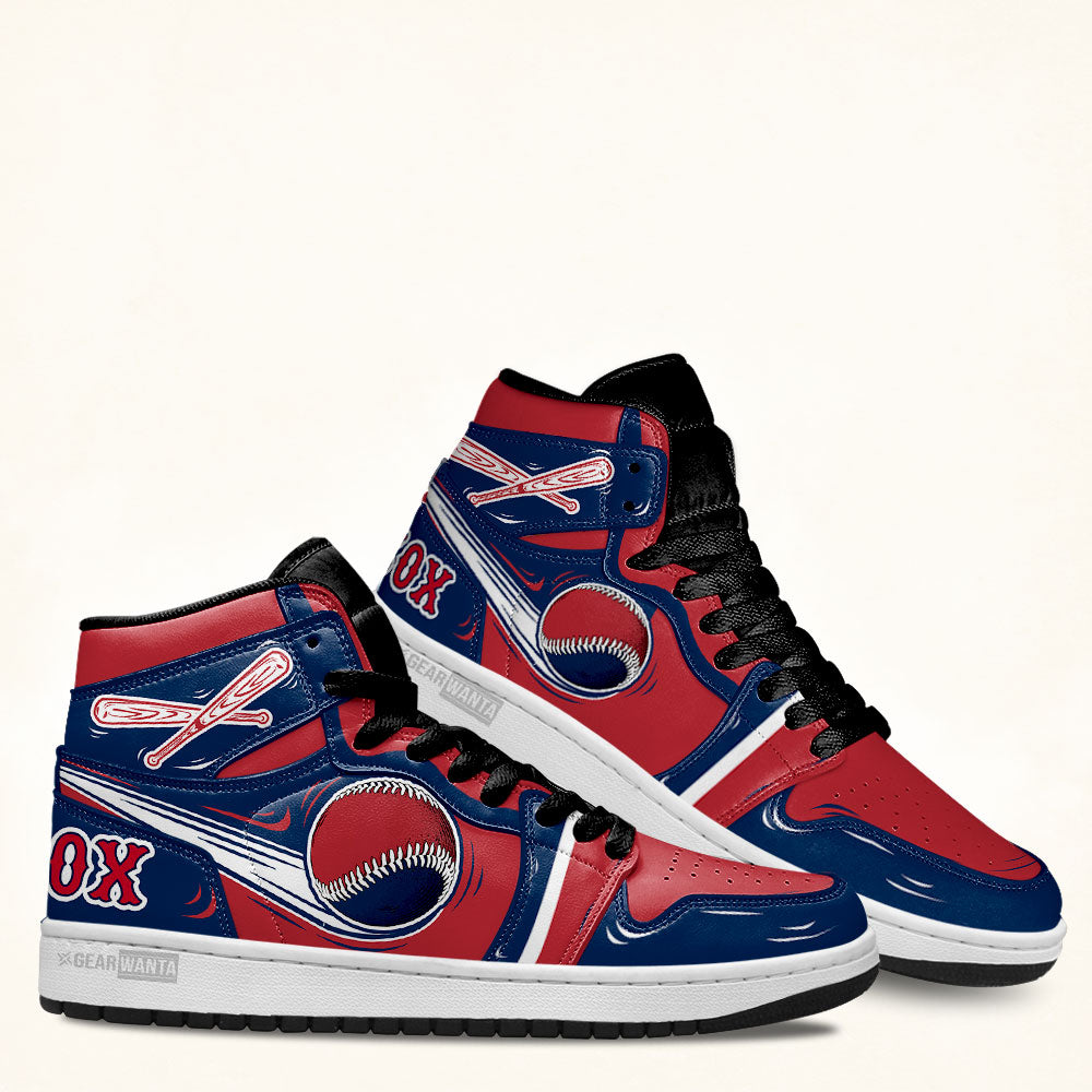 Bostons Red Sox High-Top Sneakers Vibe Shoes For Men And Women - Image 3