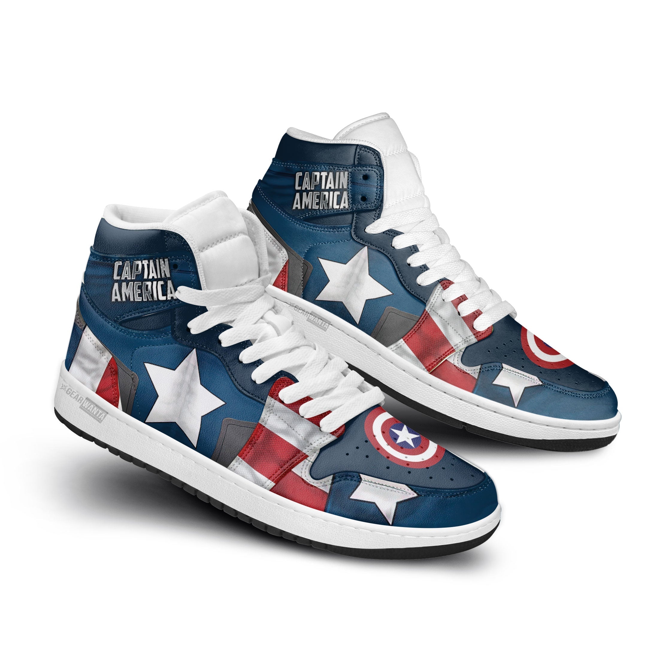 Captain America High-Top Sneakers Vibe Shoes For Men And Women - Image 2