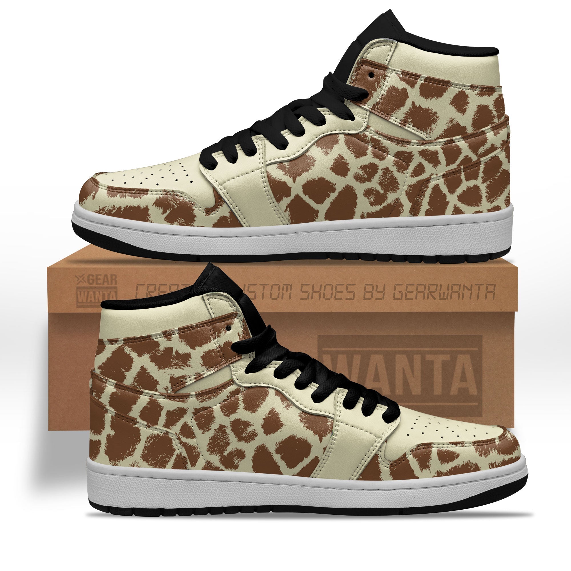 Giraffe Skin High-Top Sneakers Vibe Shoes For Men And Women - Image 2
