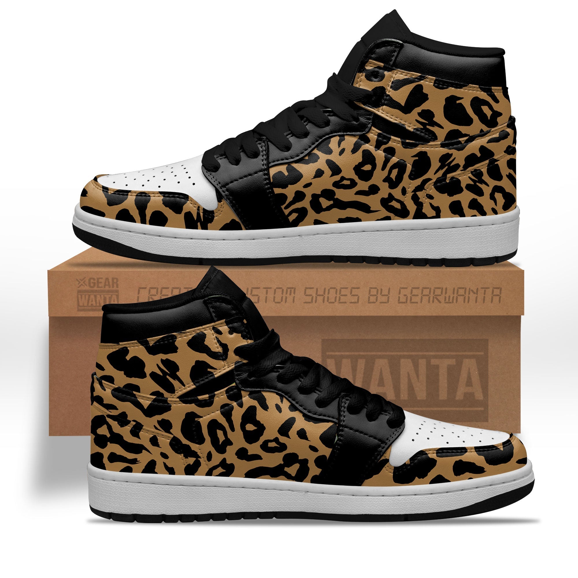 Leopard Skin High-Top Sneakers Vibe Shoes For Men And Women - Image 2