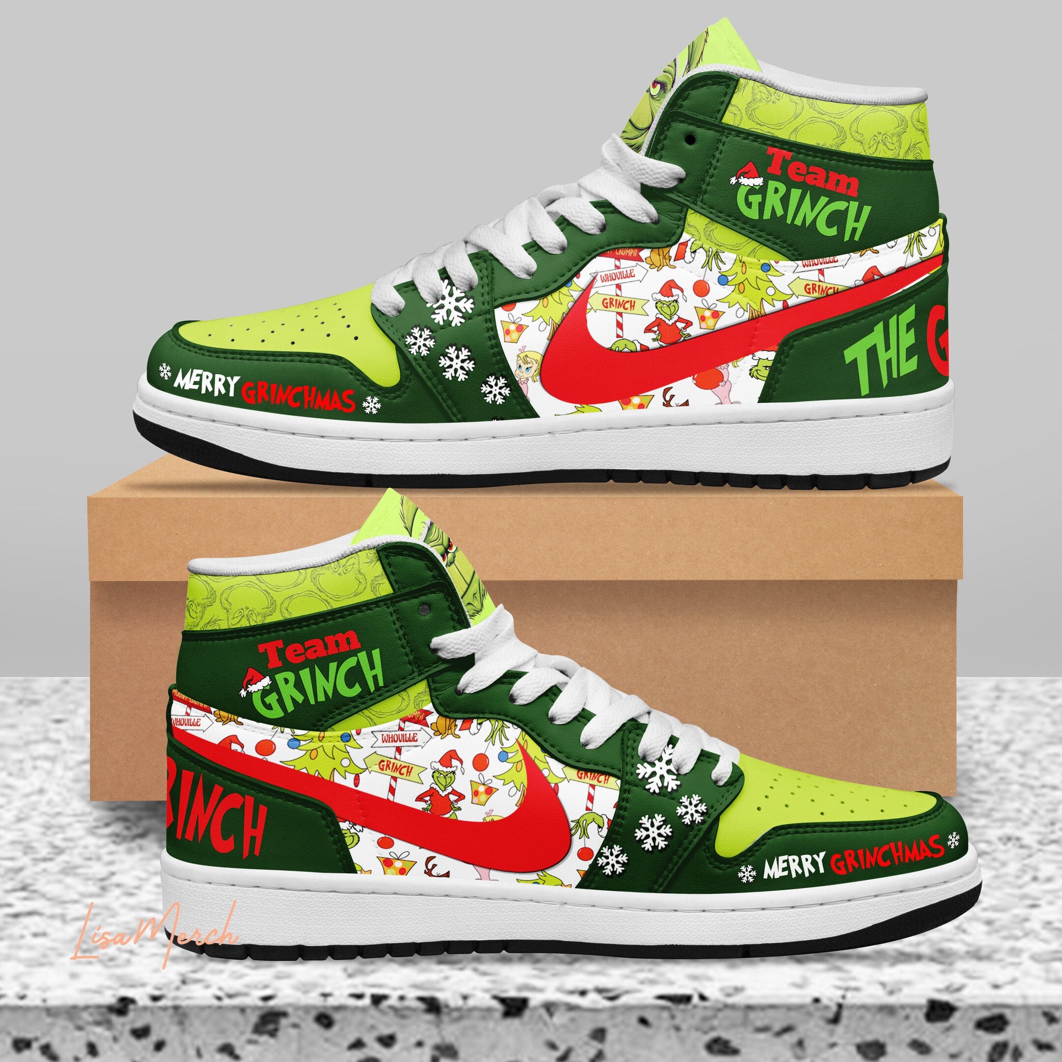 Grinch High-Top Sneakers Vibe Shoes For Men And Women - Image 2