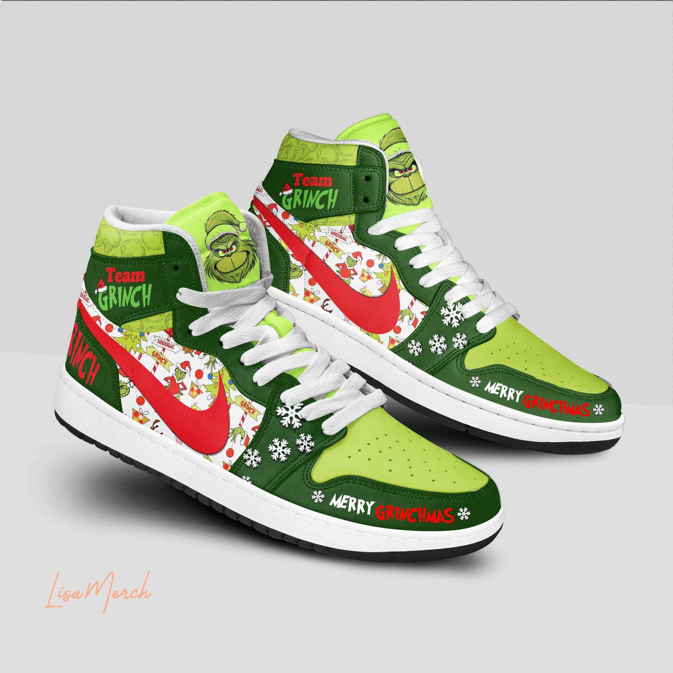 Grinch High-Top Sneakers Vibe Shoes For Men And Women - Image 3