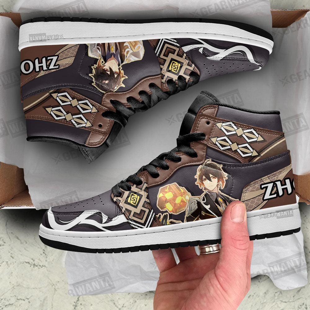 Zhongli Genshin Impact High-Top Sneakers Vibe Shoes For Men And Women - Image 3
