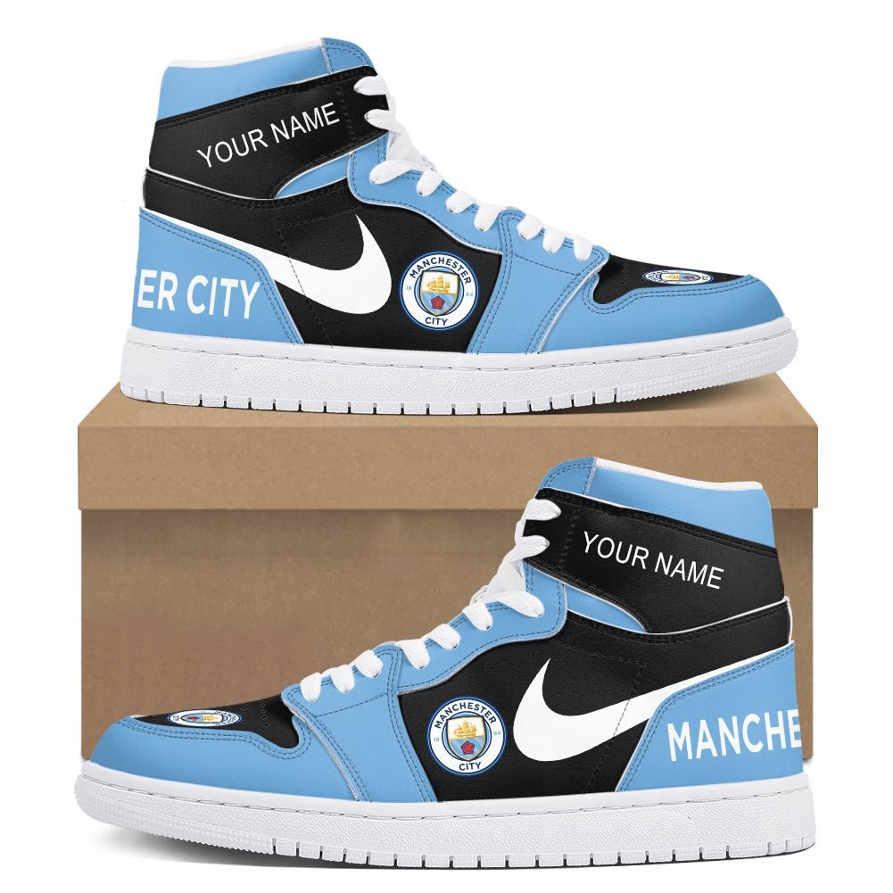 Manchester City High-Top Sneakers Vibe Shoes For Men And Women - Image 2
