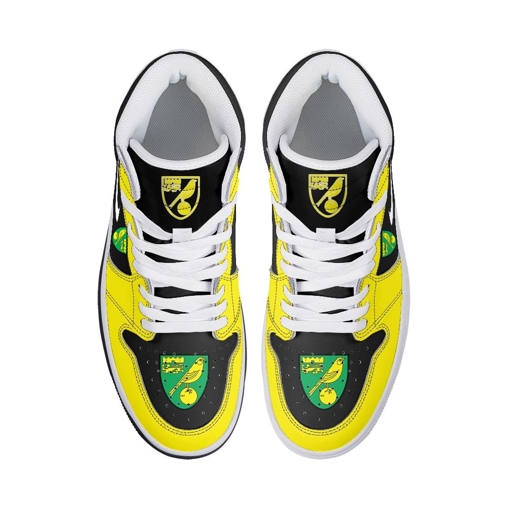 Norwich City High-Top Sneakers Vibe Shoes For Men And Women - Image 3