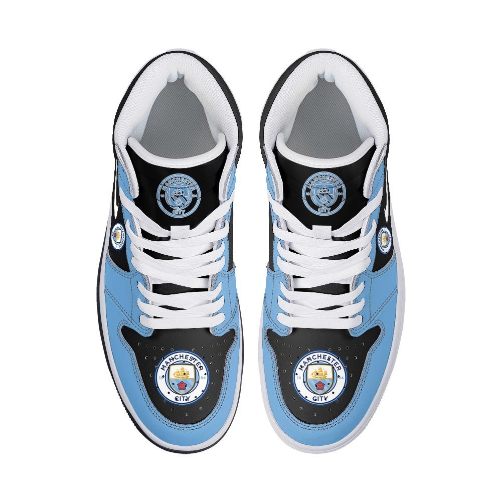 Manchester City High-Top Sneakers Vibe Shoes For Men And Women - Image 3