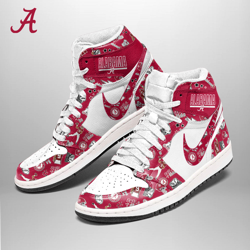 Alabama Crimson Tide High-Top Sneakers Vibe Shoes For Men And Women - Image 3