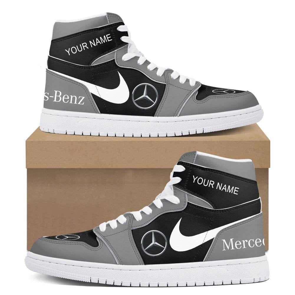 Mercedes Benz High-Top Sneakers Vibe Shoes For Men And Women - Image 2