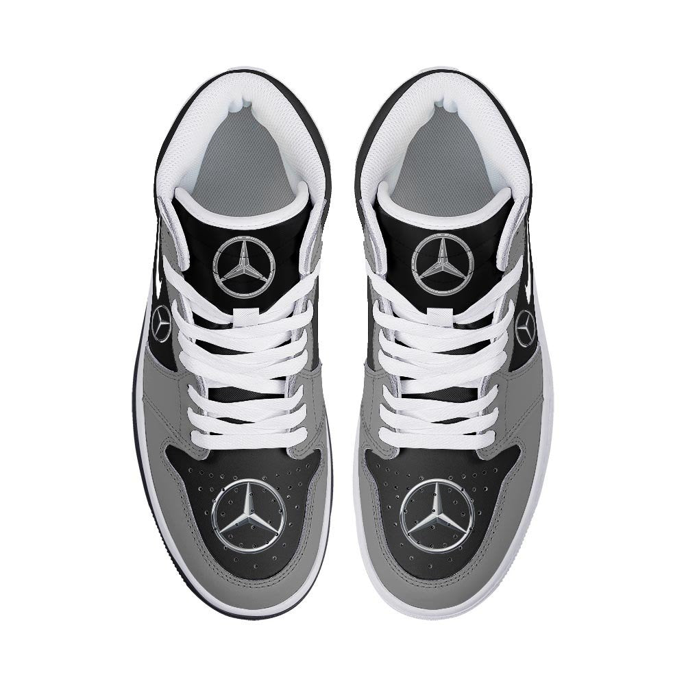Mercedes Benz High-Top Sneakers Vibe Shoes For Men And Women - Image 3