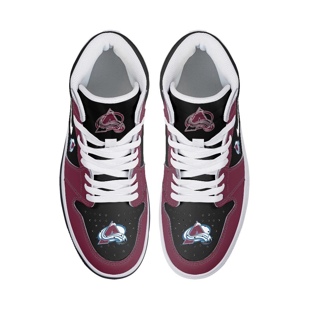 Colorado Avalanche High-Top Sneakers Vibe Shoes For Men And Women - Image 3