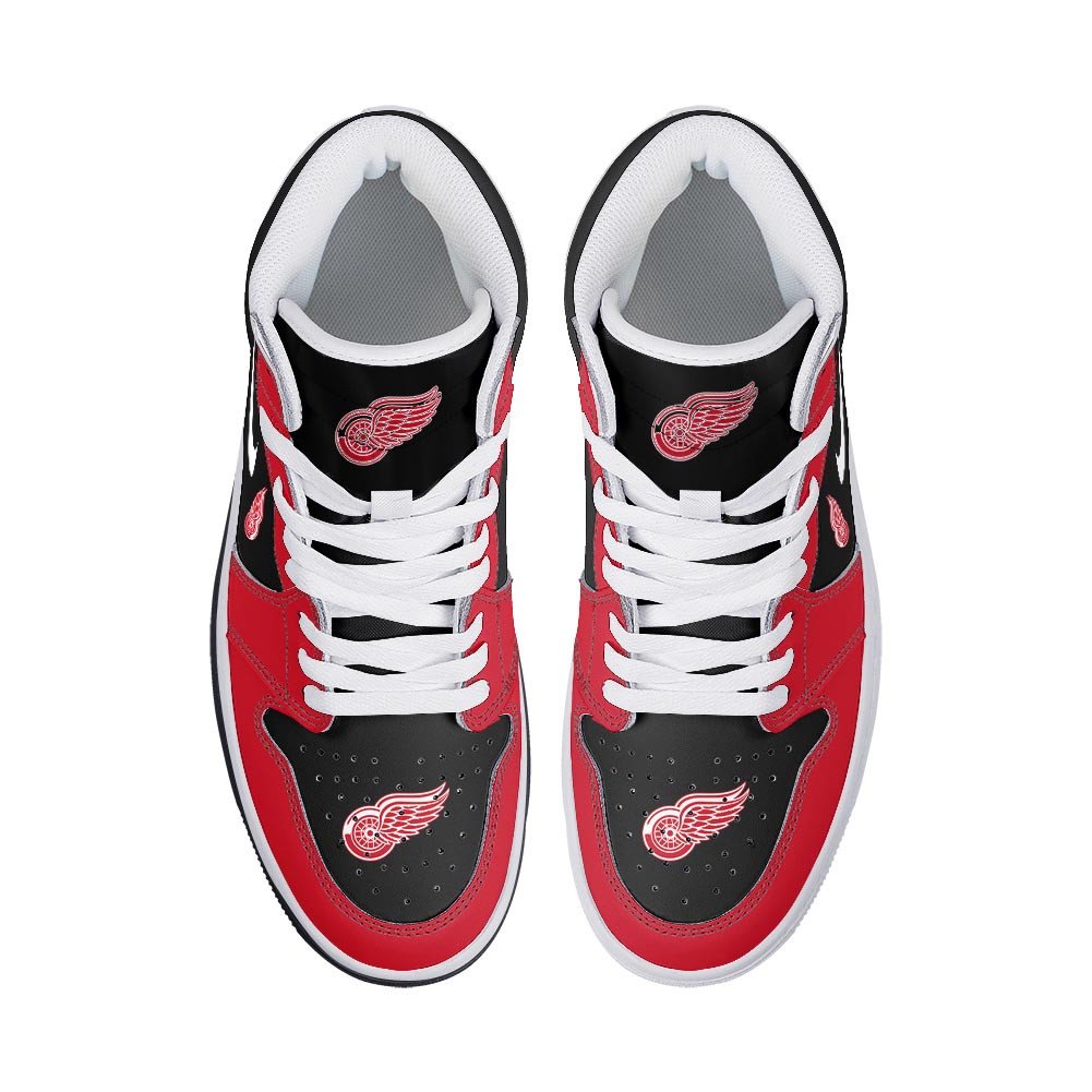 Detroit Red Wings High-Top Sneakers Vibe Shoes For Men And Women - Image 3