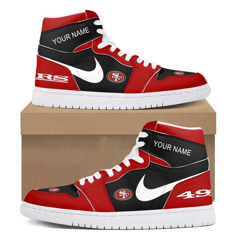 San Francisco 49Ers High-Top Sneakers Vibe Shoes For Men And Women - Image 2