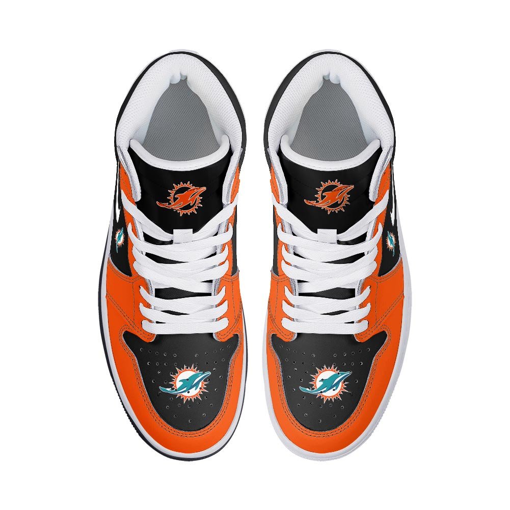 Miami Dolphins High-Top Sneakers Vibe Shoes For Men And Women - Image 3