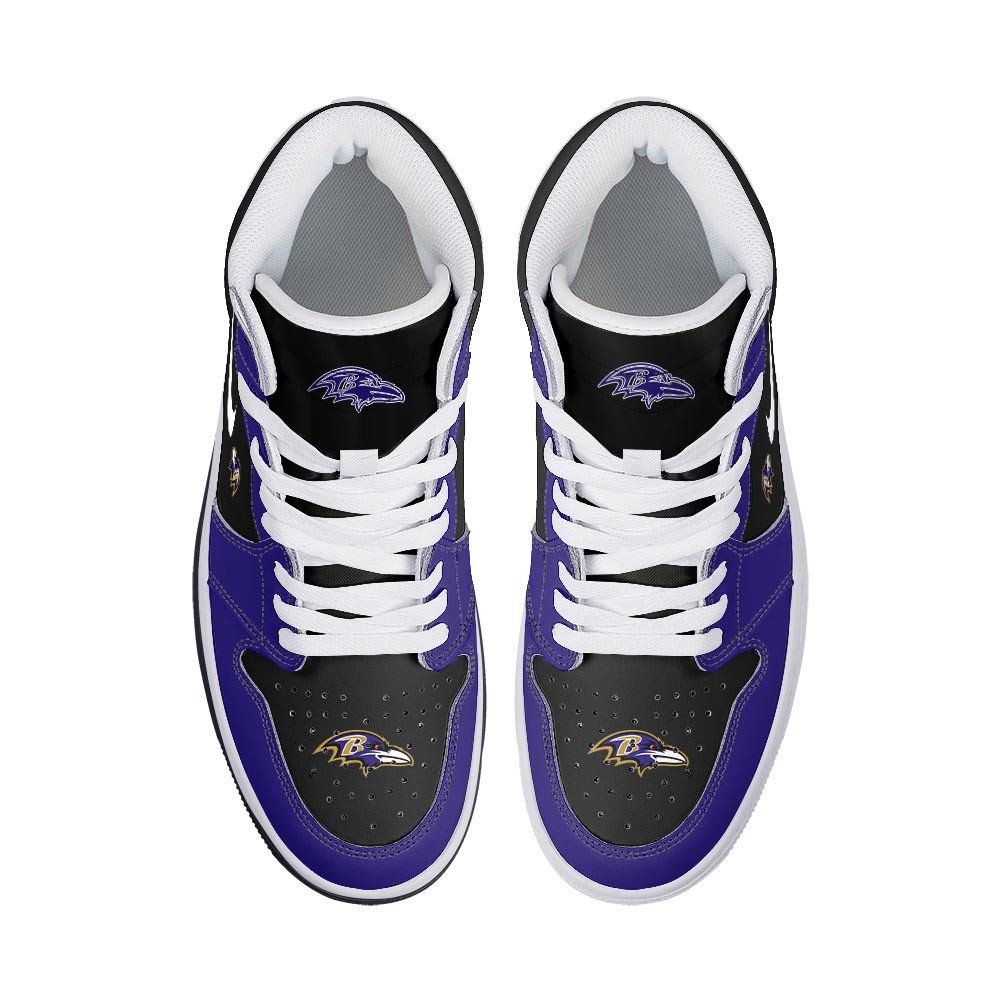 Baltimore Ravens High-Top Sneakers Vibe Shoes For Men And Women - Image 3