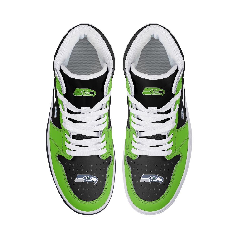 Seattle Seahawks High-Top Sneakers Vibe Shoes For Men And Women - Image 3