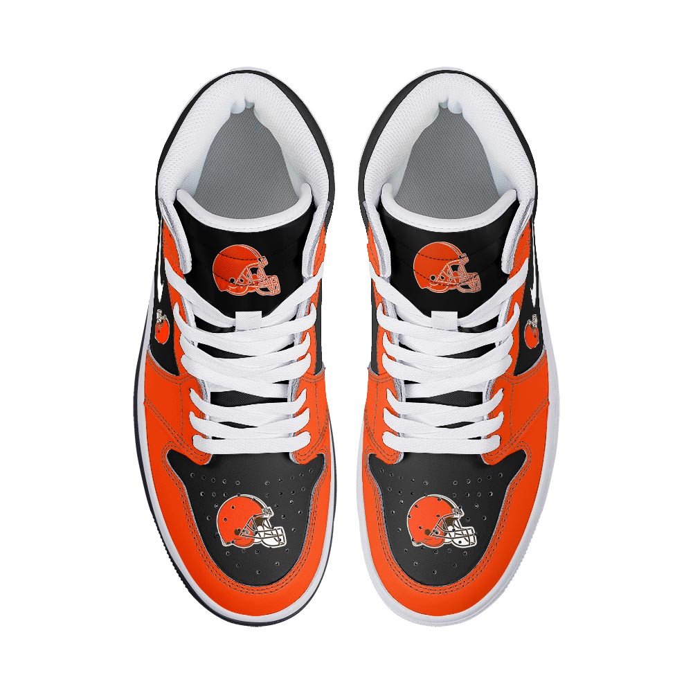 Cleveland Browns High-Top Sneakers Vibe Shoes For Men And Women - Image 3