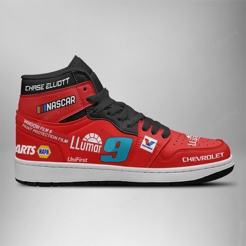 Https://Cdn.Shopify.Com/S/Files/1/0805/1559/6575/Files/Arcticfootwearh Chase Elliott Hendrick Motorsports High-Top Sneakers Vibe Shoes For Men And Women - Image 2
