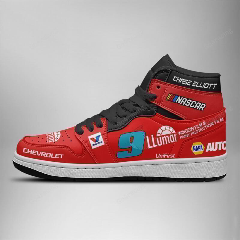 Https://Cdn.Shopify.Com/S/Files/1/0805/1559/6575/Files/Arcticfootwearh Chase Elliott Hendrick Motorsports High-Top Sneakers Vibe Shoes For Men And Women - Image 3