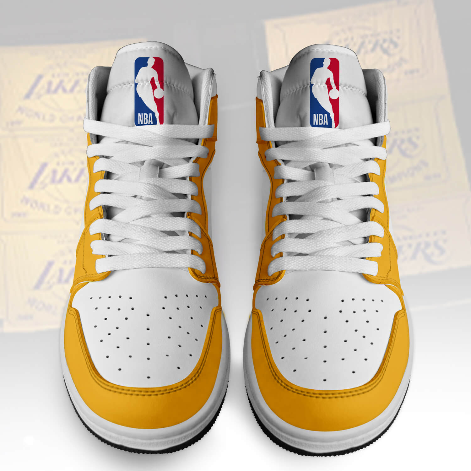 Los Angeles Lakers High-Top Sneakers Vibe Shoes For Men And Women - Image 2