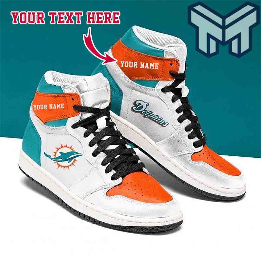 Miami Dolphins High-Top Sneakers Vibe Shoes For Men And Women - Image 2
