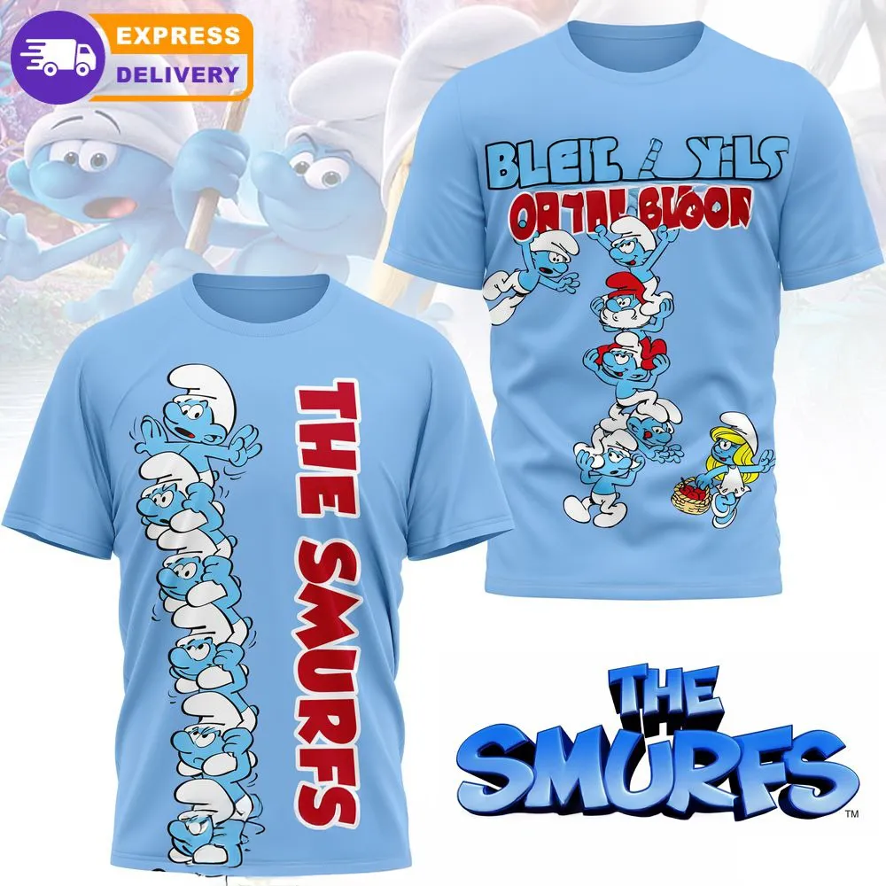 The Smurfs Blue Kid The On The Block Special Shirt - Image 2