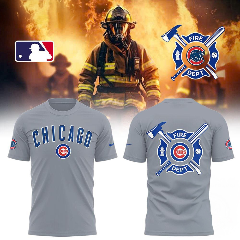 Chicago Cubs x Firefighter Appreciation Night Shirt Gift For Basketball Lover - Image 2
