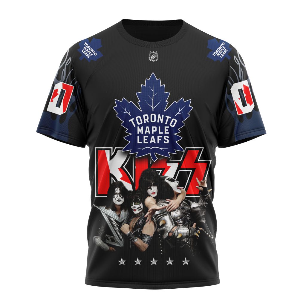 NHL Toronto Maple Leafs X Kiss Specialized Design AOP T-Shirt - Image 2