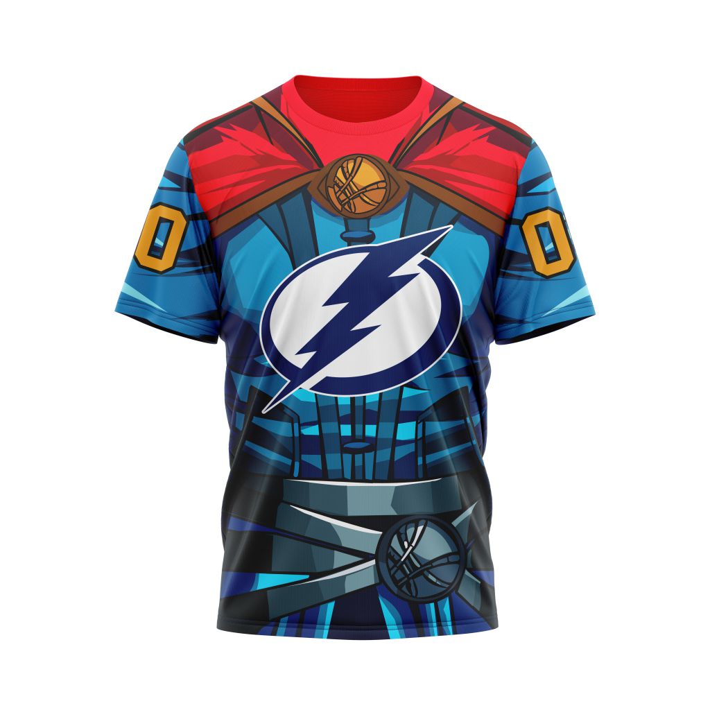 NHL Tampa Bay Lightning X Doctor Strange Specialized Design For Father Day AOP T-Shirt - Image 2
