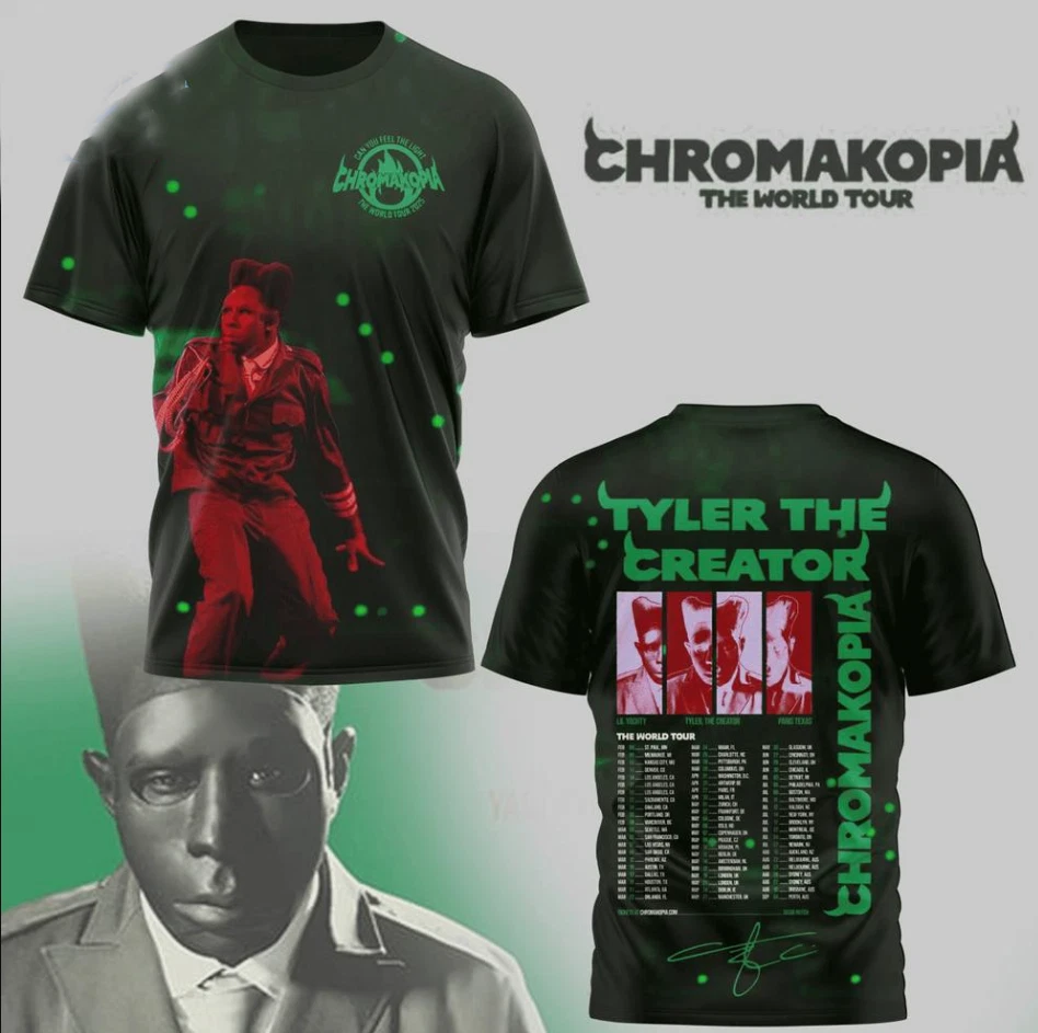 Tyler The Creator Chromakopia Tour 2025 Aop 3D T-Shirt - Image 2