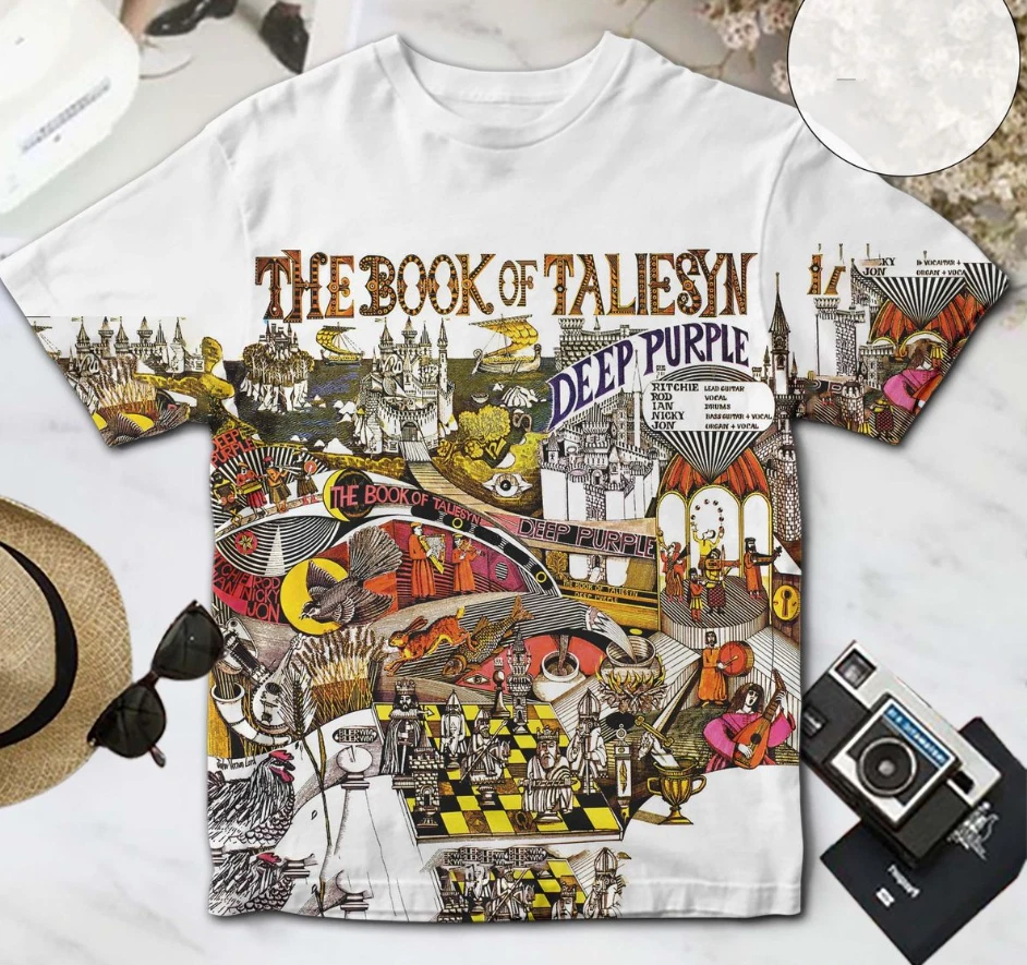 Deep Purple The Book Of Taliesyn Album Cover Aop 3D T-Shirt - Image 2
